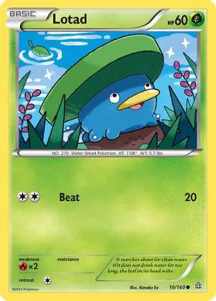 Lotad 010/160 - XY  Primal Clash Reverse Holofoil