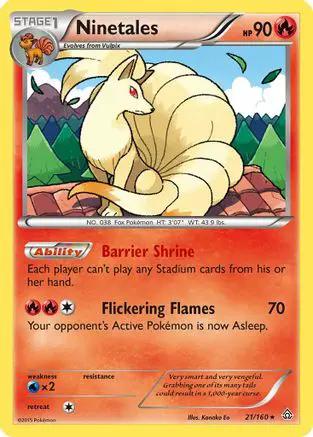 Ninetales 021/160 - XY  Primal Clash Reverse Holofoil