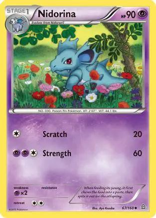 Nidorina 067/160 - XY  Primal Clash Reverse Holofoil