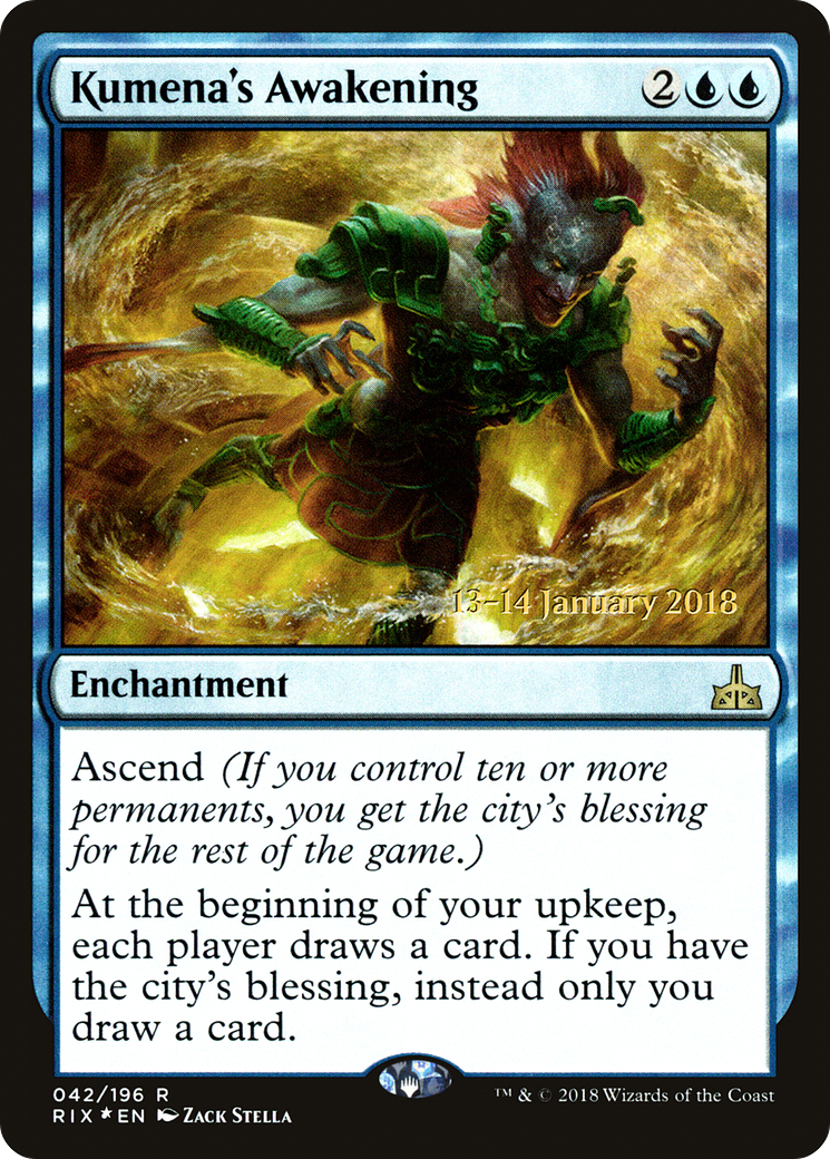 Kumena's Awakening (PRE-42S) - Rivals of Ixalan Promos Foil