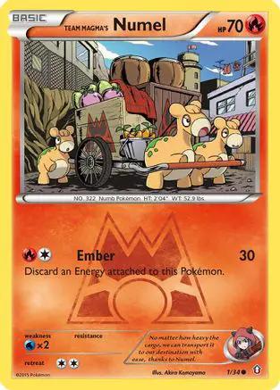 Team Magma's Numel 001/34 - Double Crisis Reverse Holofoil