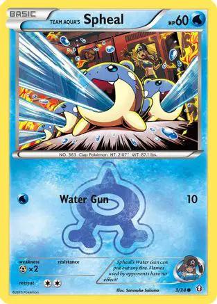 Team Aqua's Spheal 003/34 - Double Crisis Reverse Holofoil
