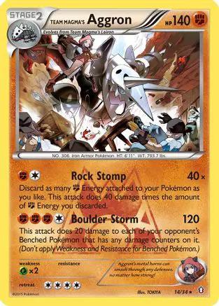 Team Magma's Aggron 014/34 - Double Crisis Holofoil