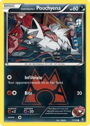 Team Magma's Poochyena 017/34 - Double Crisis Reverse Holofoil