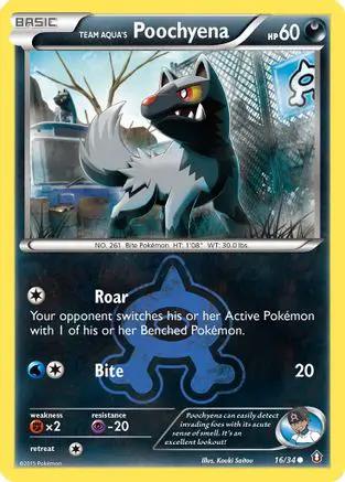 Team Aqua's Poochyena 016/34 - Double Crisis Reverse Holofoil