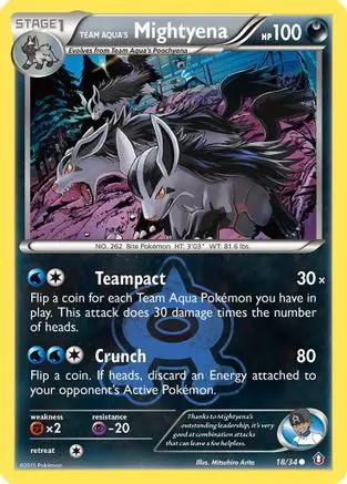 Team Aqua's Mightyena 018/34 - Double Crisis Reverse Holofoil