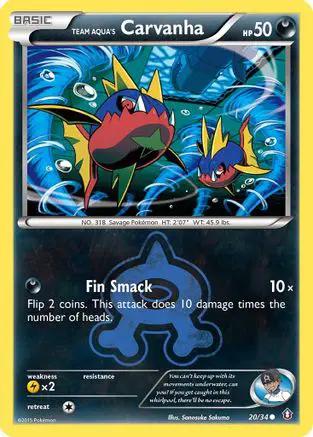 Team Aqua's Carvanha 020/34 - Double Crisis Reverse Holofoil