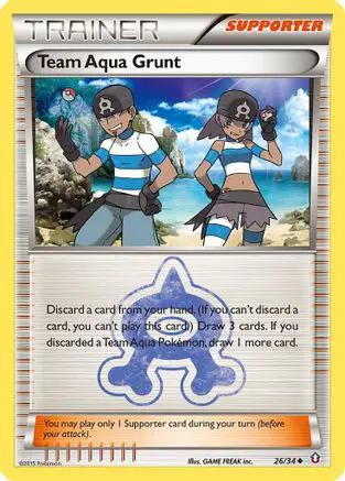 Team Aqua Grunt 026/34 - Double Crisis Reverse Holofoil