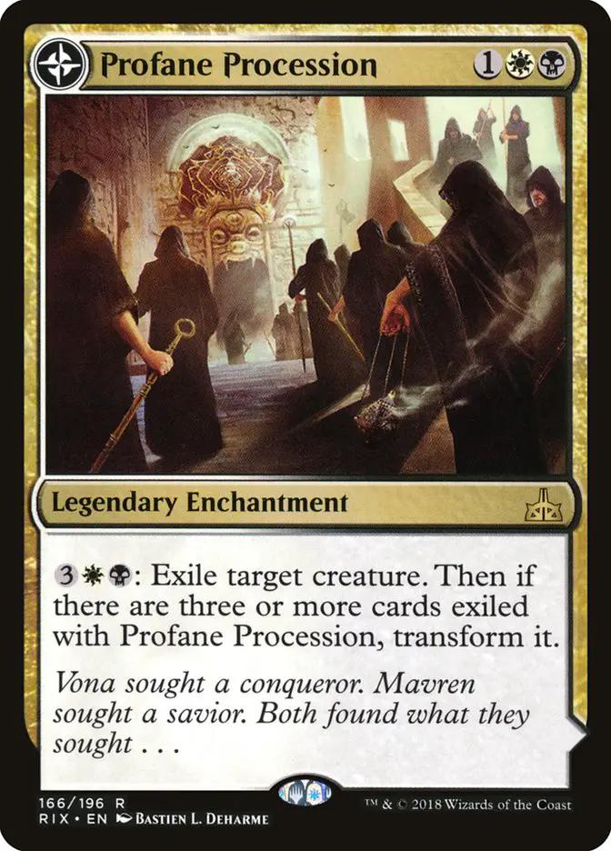 Profane Procession // Tomb of the Dusk Rose (RIX-166) - Rivals of Ixalan: (compasslanddfc)
