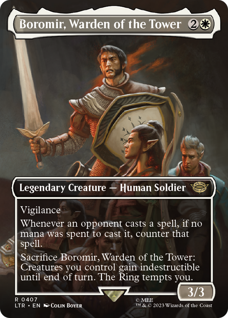 Boromir, Warden of the Tower (LTR-407) - The Lord of the Rings: Tales of Middle-earth (Borderless) Foil