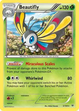 Beautifly 005/108 - XY  Roaring Skies Holofoil