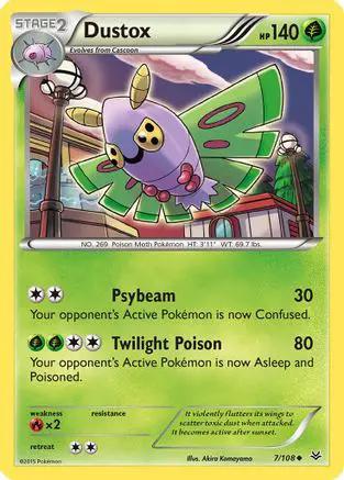 Dustox 007/108 - XY  Roaring Skies Reverse Holofoil