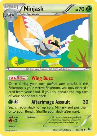 Ninjask 010/108 - XY  Roaring Skies Reverse Holofoil