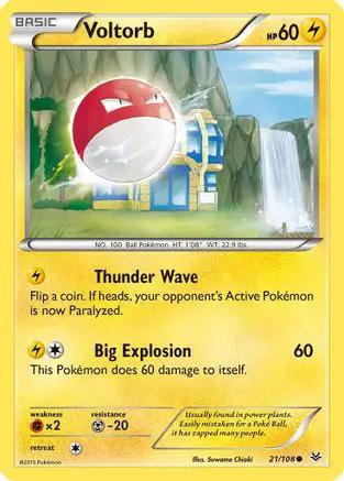 Voltorb 021/108 - XY  Roaring Skies Reverse Holofoil