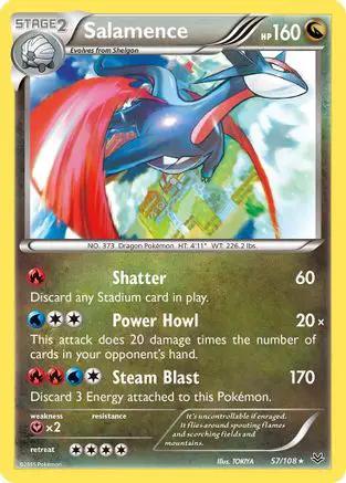 Salamence 057/108 - XY  Roaring Skies Reverse Holofoil
