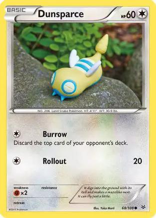 Dunsparce 068/108 - XY  Roaring Skies Reverse Holofoil