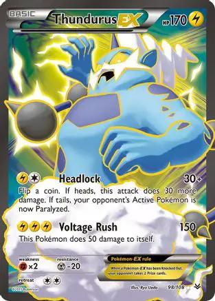 Thundurus EX (Full Art) 098/108 - XY  Roaring Skies Holofoil