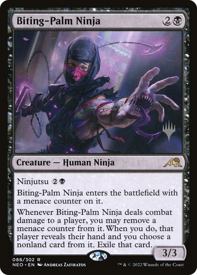 Biting-Palm Ninja (PPNEO-088) - Kamigawa: Neon Dynasty Promos