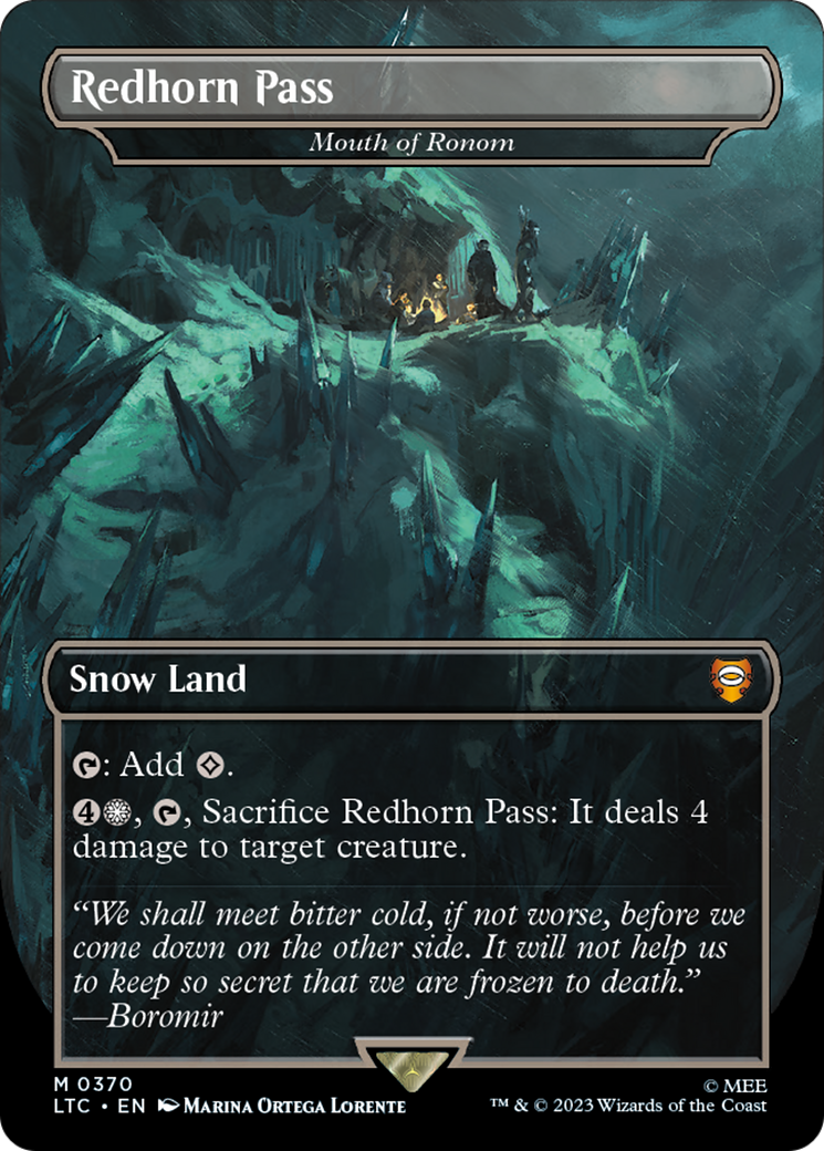 Mouth of Ronom (LTC-370) - Tales of Middle-earth Commander / Redhorn Pass (Borderless) Foil