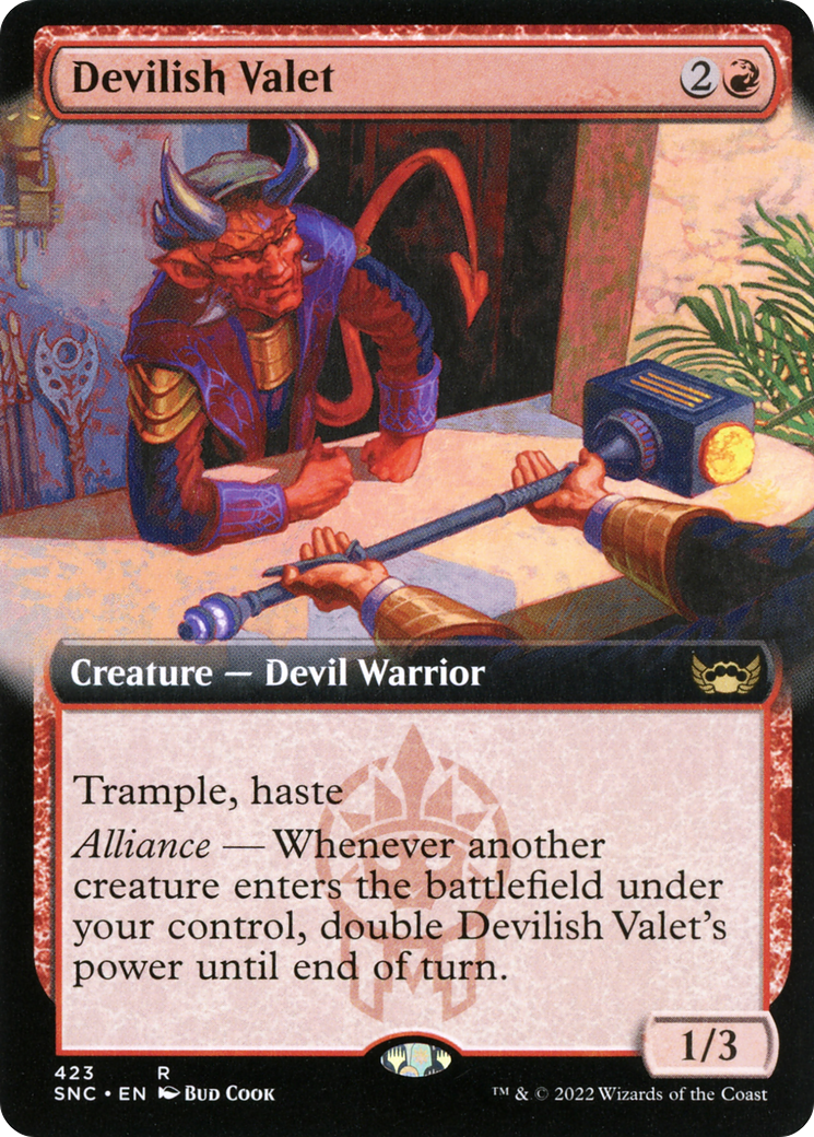 Devilish Valet (SNC-423) - Streets of New Capenna: (Extended Art) Foil