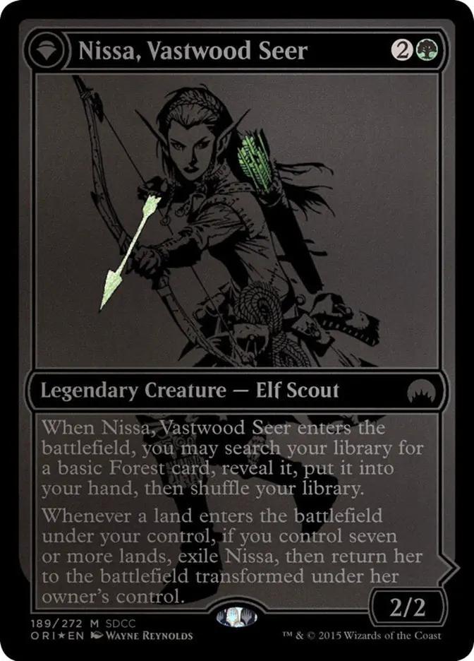 Nissa, Vastwood Seer // Nissa, Sage Animist (MEDIA-189) - San Diego Comic-Con 2015: (originpwdfc) Foil