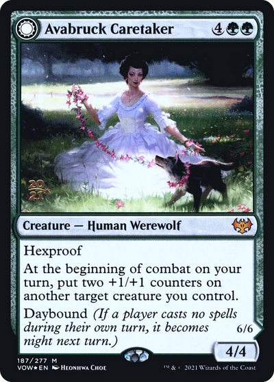 Avabruck Caretaker // Hollowhenge Huntmaster (PRE-187) - Innistrad: Crimson Vow Promos: (Double Faced Transform) Foil
