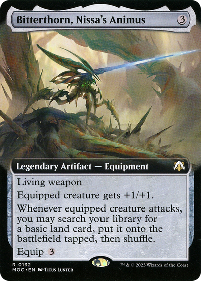 Bitterthorn, Nissa's Animus (MOC-132) - March of the Machine Commander: (Extended Art)