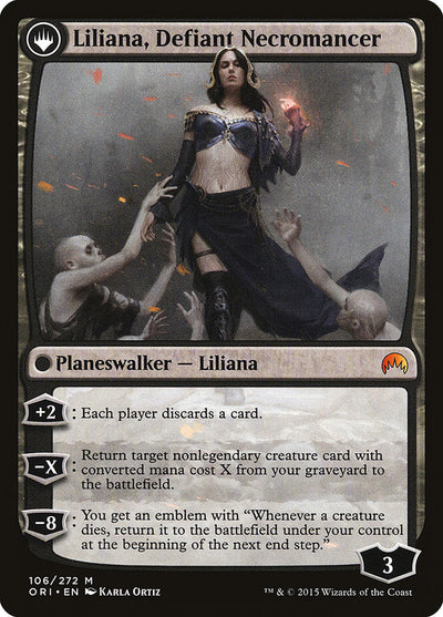 Liliana, Heretical Healer // Liliana, Defiant Necromancer (ORI-106) - Magic Origins: (originpwdfc)