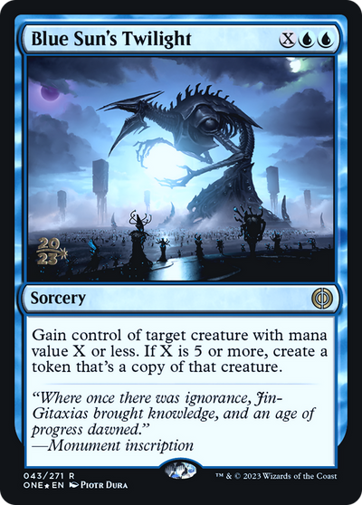 Blue Sun's Twilight (PRE-043) - Phyrexia: All Will Be One Promos Foil