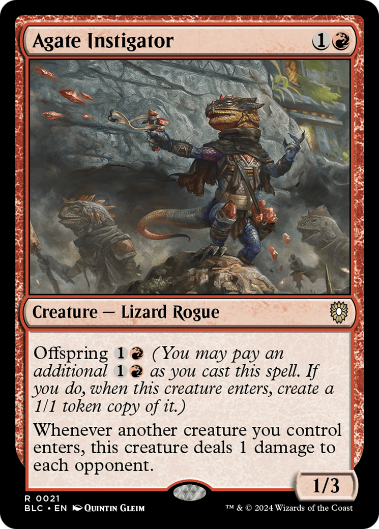 Agate Instigator (BLC-021) - Bloomburrow Commander