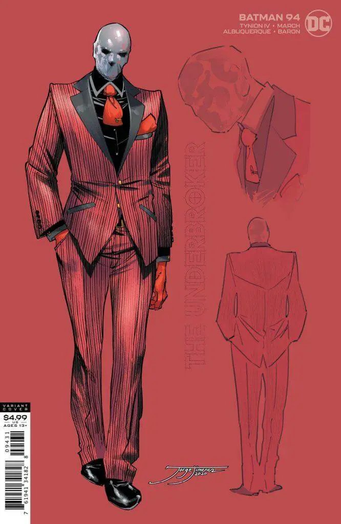 Batman #94 C 1:25 DC 2020 NM- 9.2 Jorge Jimenez Underbroker Design Variant
