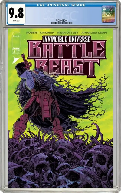 Invincible Universe Battle Beast #5 B Tony Moore Variant (09/17/2025) Image CGC 9.8