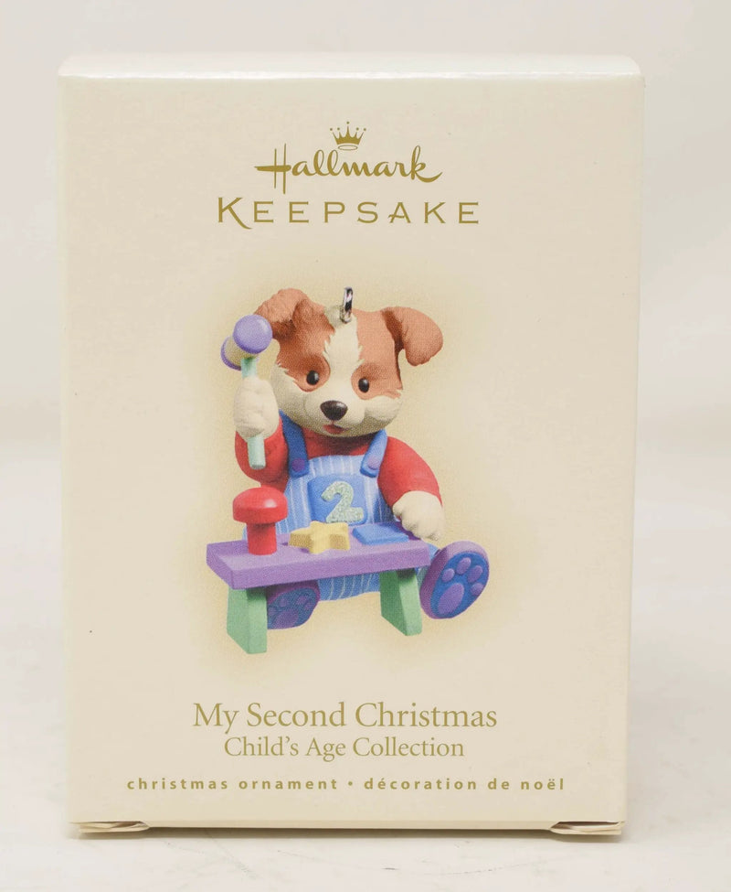 Hallmark Keepsake Ornament Dog Puppy Boy My Second Christmas Tree 2006 NIB