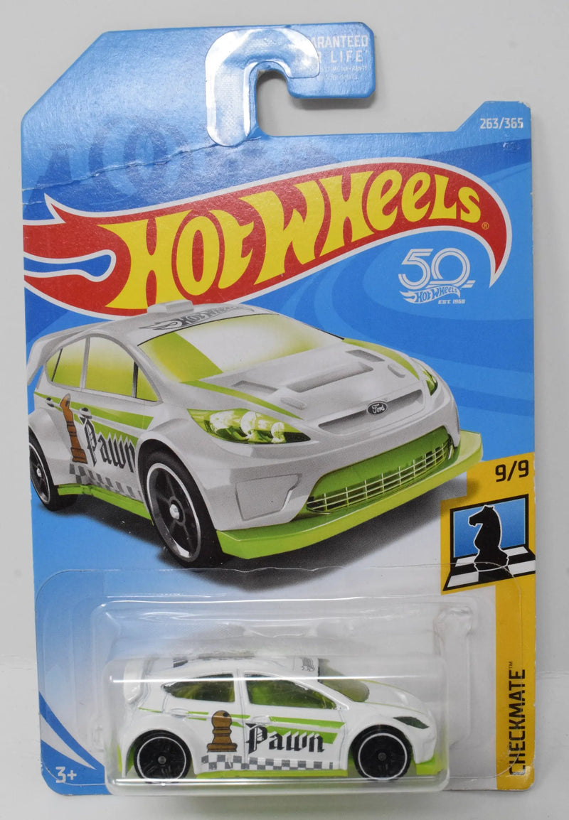 Hot Wheels 12 Ford Fiesta Pawn Checkmate 9/9 263 Diecast Car New