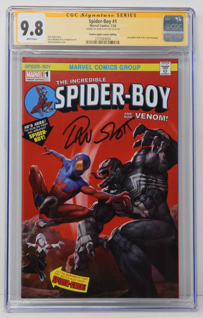 Spider-Boy #1 Marvel 2023 Skan Hulk 181 Trade CGC SS 9.8 SIGNED Dan Slott