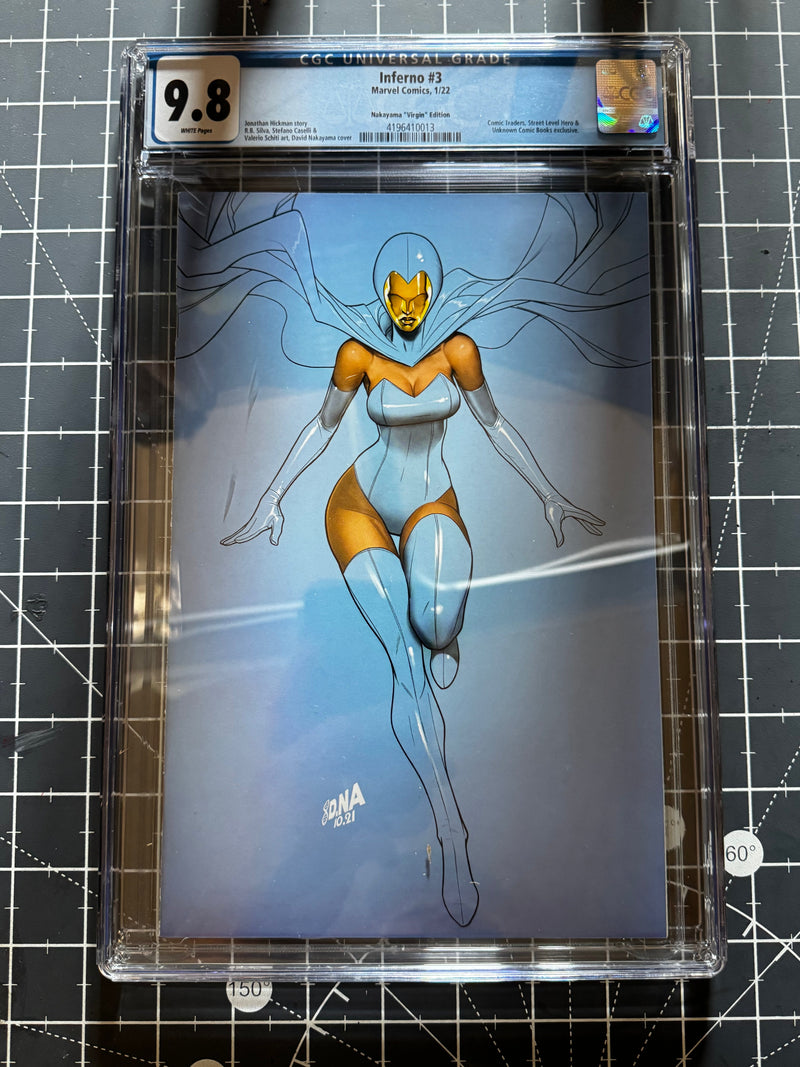 Inferno #3 CGC 9.8 Blue Label Nakayama Exclusive Color Bleed Var