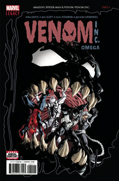 AMAZING SPIDER-MAN VENOM INC OMEGA #1 Marvel 2018 NM Ryan Stegman