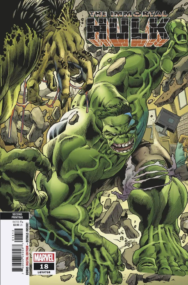 IMMORTAL HULK #18 2nd Print Joe Bennett Variant (07/03/2019) MARVEL