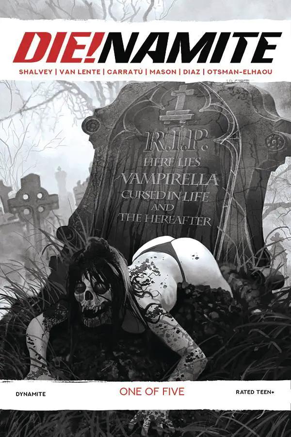 Die!Namite #1 1:21 Arthur Suydam Living Dead Greyscale FOC Variant (10/14/2020) Dynamite