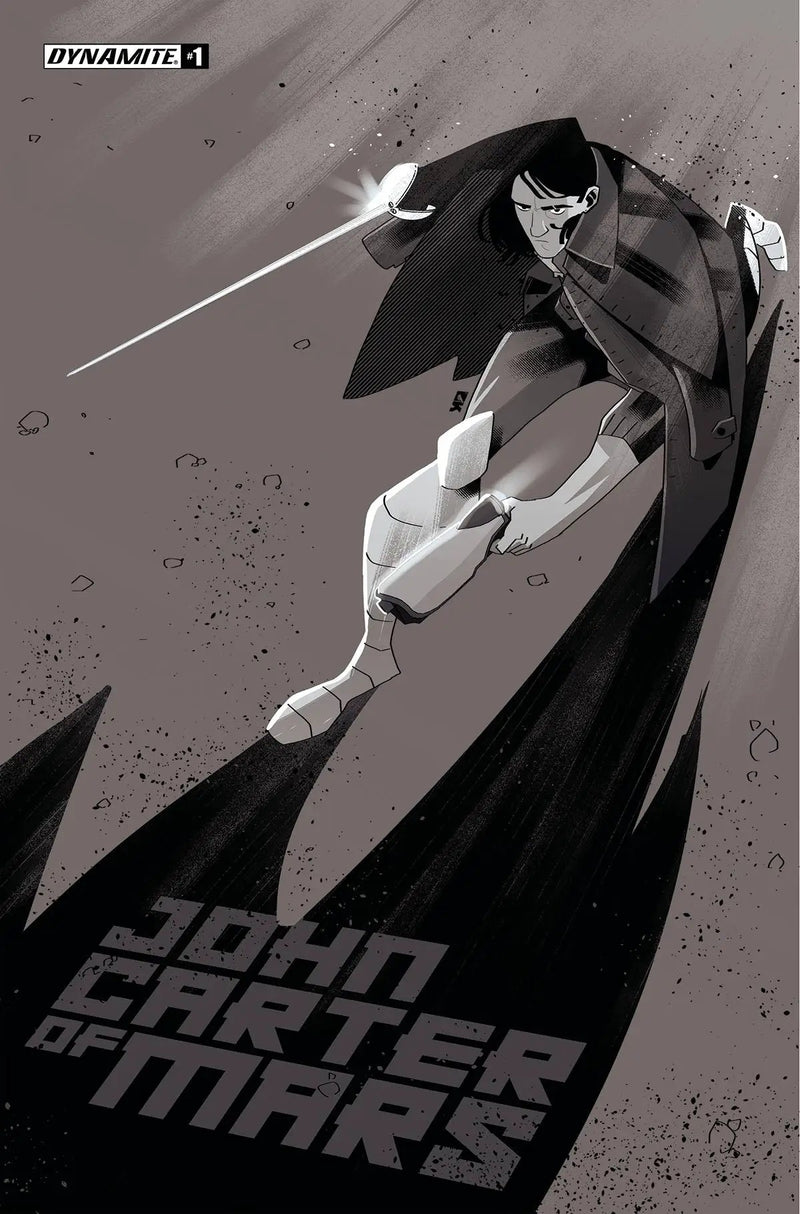 John Carter Of Mars #1 G 1:10 George Kamadais B&W Variant (04/20/2022) Dynamite