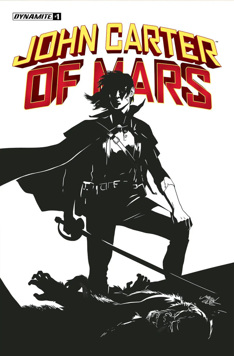 John Carter Of Mars #1 H 1:20 Case B&W Variant (04/20/2022) Dynamite
