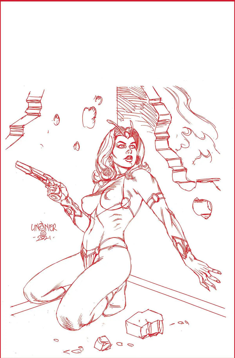John Carter Of Mars #1 W 1:15 Joseph Michael Linsner Martian Red FOC Bonus Variant (04/20/2022) Dynamite