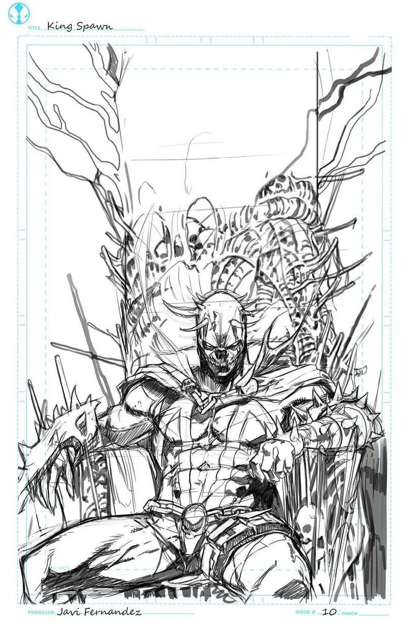 King Spawn #10 C Javi Fernandez Sketch Variant (05/18/2022) Image