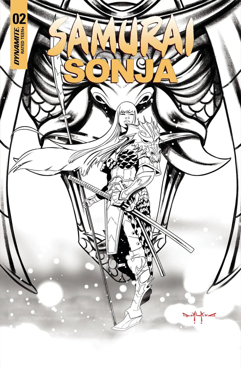 Samurai Sonja #2 P 1:10 Pasquale Qualano B&W FOC Bonus Variant (07/20/2022) Dynamite