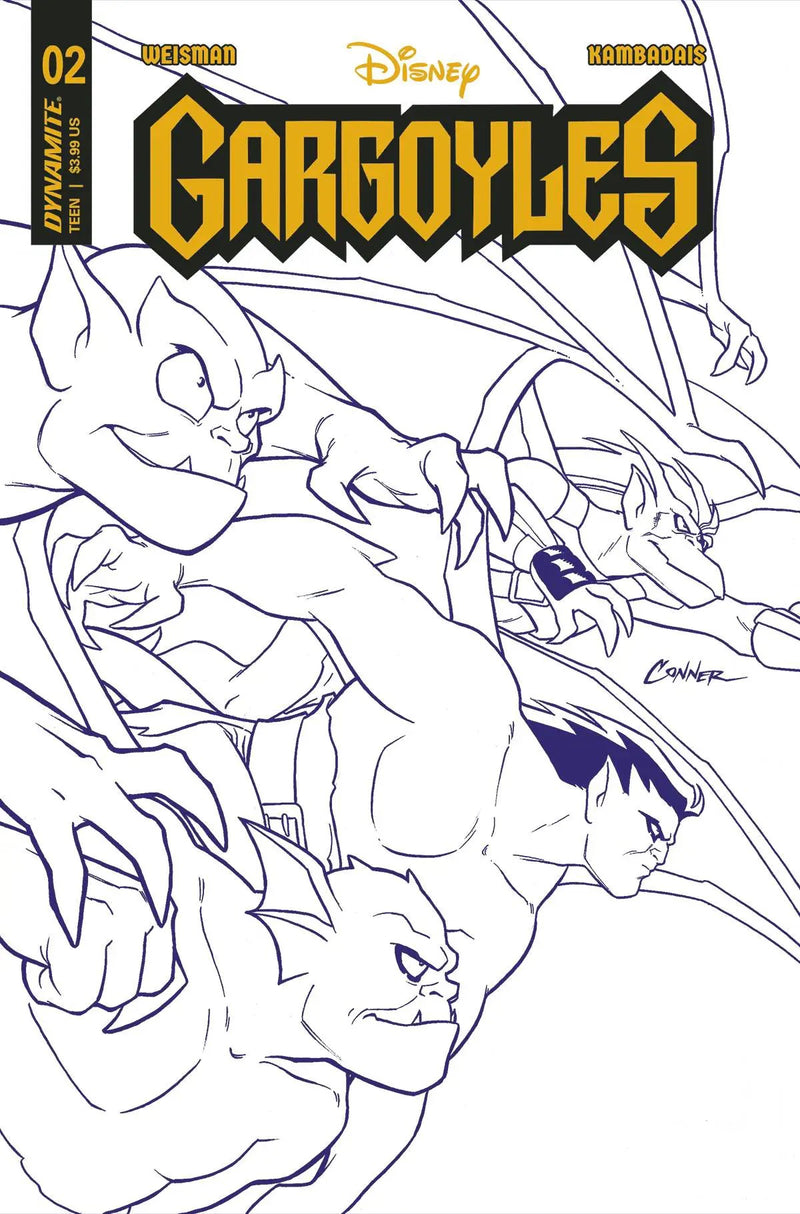 Gargoyles #2 J 1:20 Amanda Conner Purple Line Art Variant (01/18/2023) Dynamite