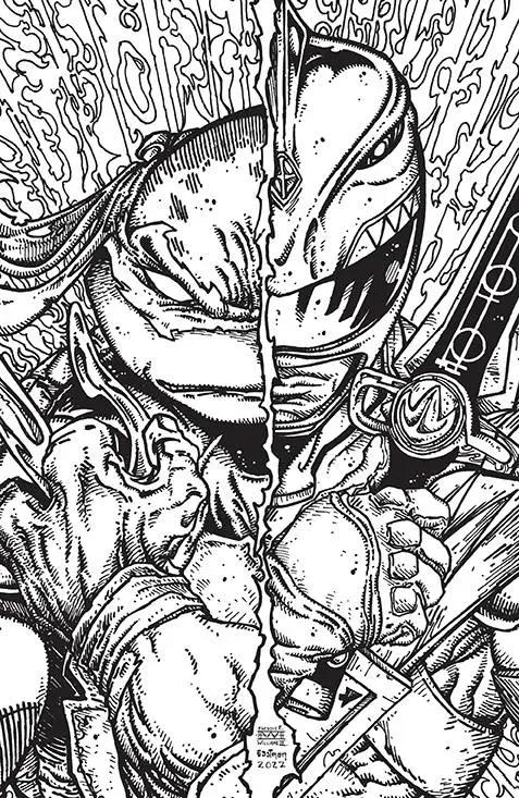 Mmpr Tmnt Ii #3 (Of 5) F 1:25 Kevin Eastman Variant Teenage Mutant Ninja Turtles Power Rangers (02/22/2023) Boom
