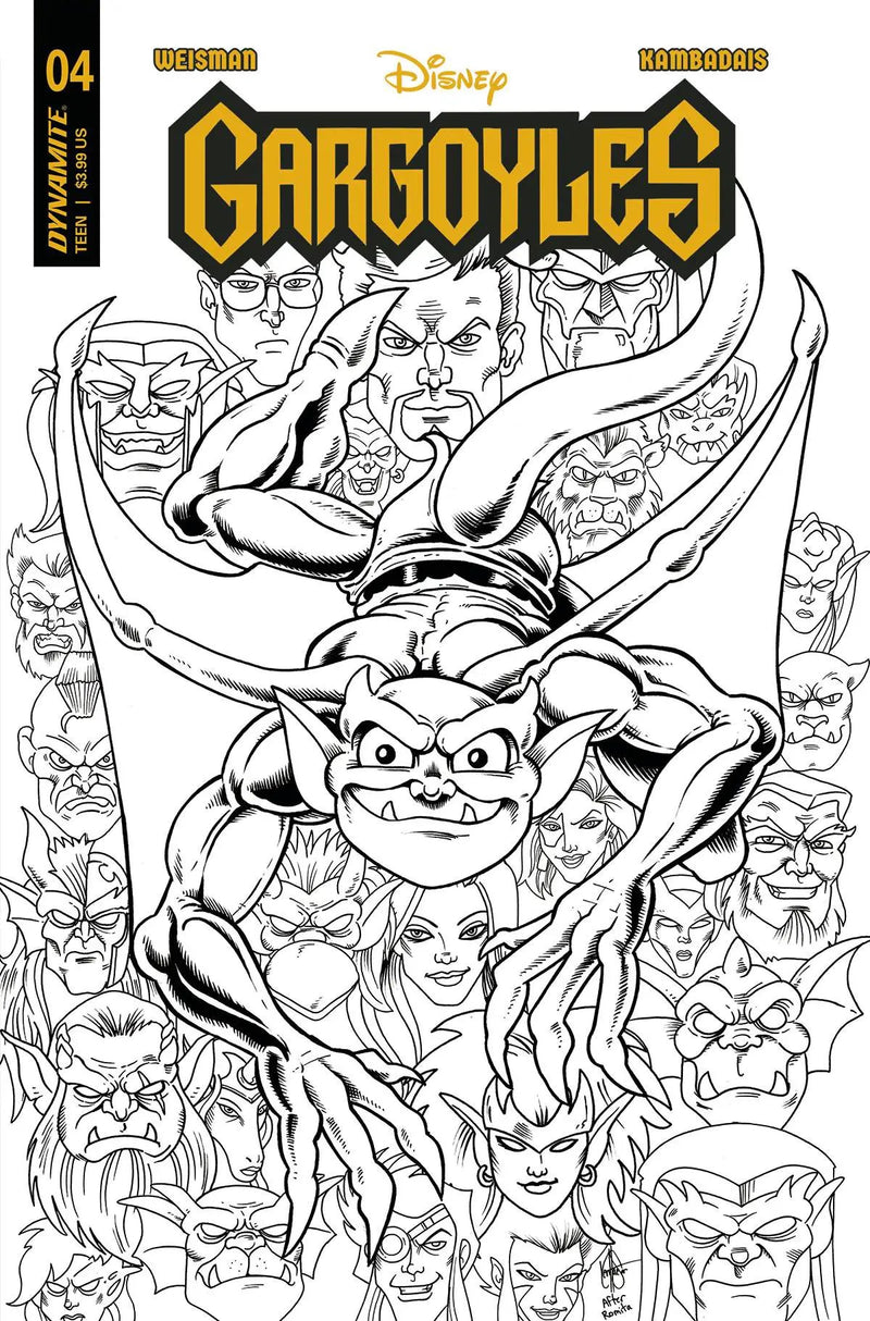 Gargoyles #4 U 1:7 Foc Ken Haeser Line Art Variant (03/22/2023) Dynamite