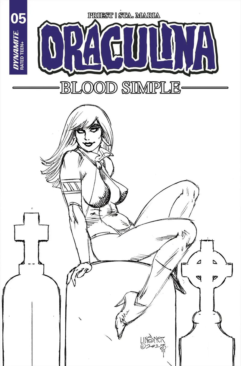 Draculina Blood Simple #5 G 1:10 Joseph Michael Linsner Line Ar Variant (08/30/2023) Dynamite