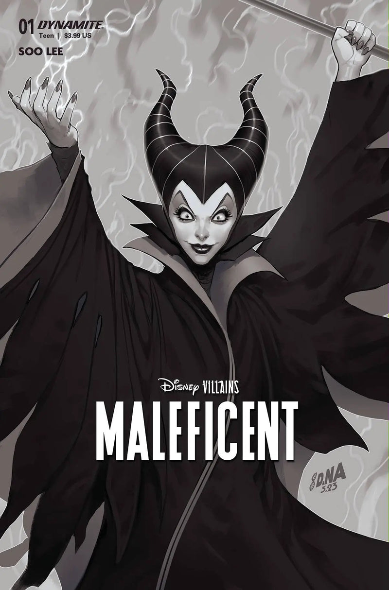 Disney Villains Maleficent #1 ZE 1:10 Foc David Nakayama BW Variant (05/17/2023) Dynamite