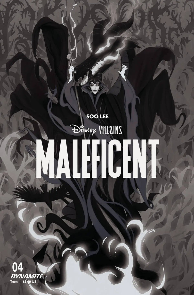 Disney Villains Maleficent #4 R 1:7 Foc Rebeca Puebla B&W Variant (08/16/2023) Dynamite